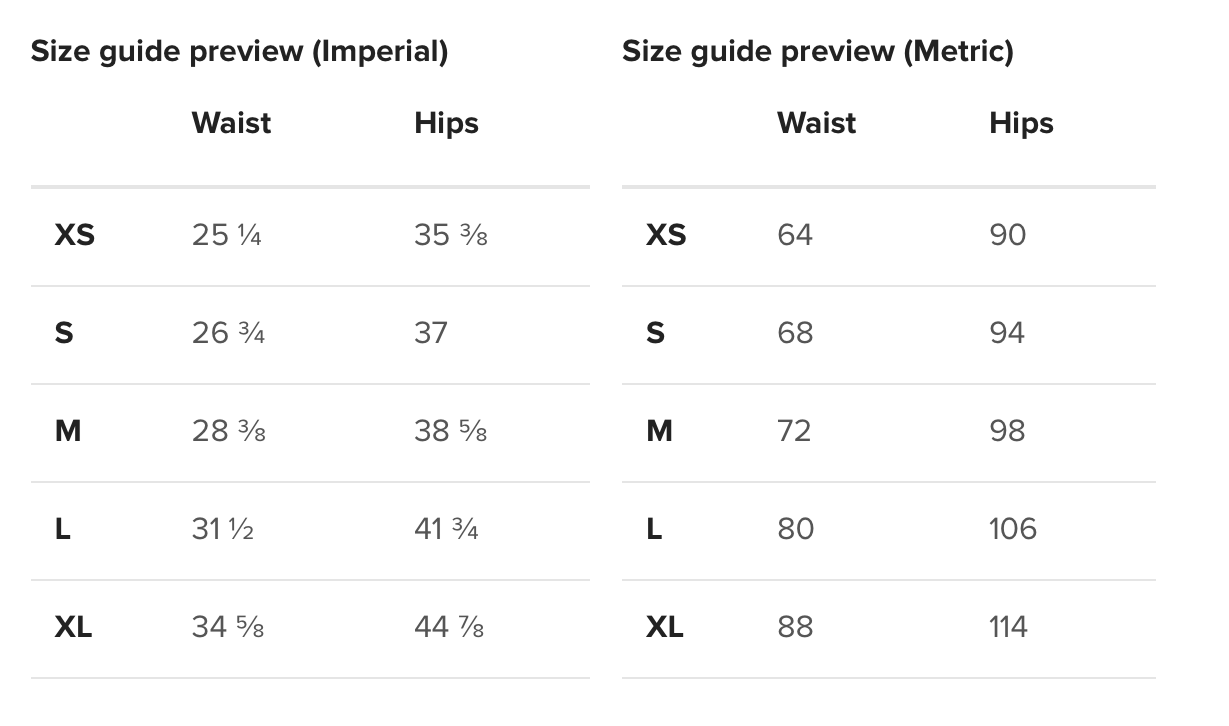 Size Guide