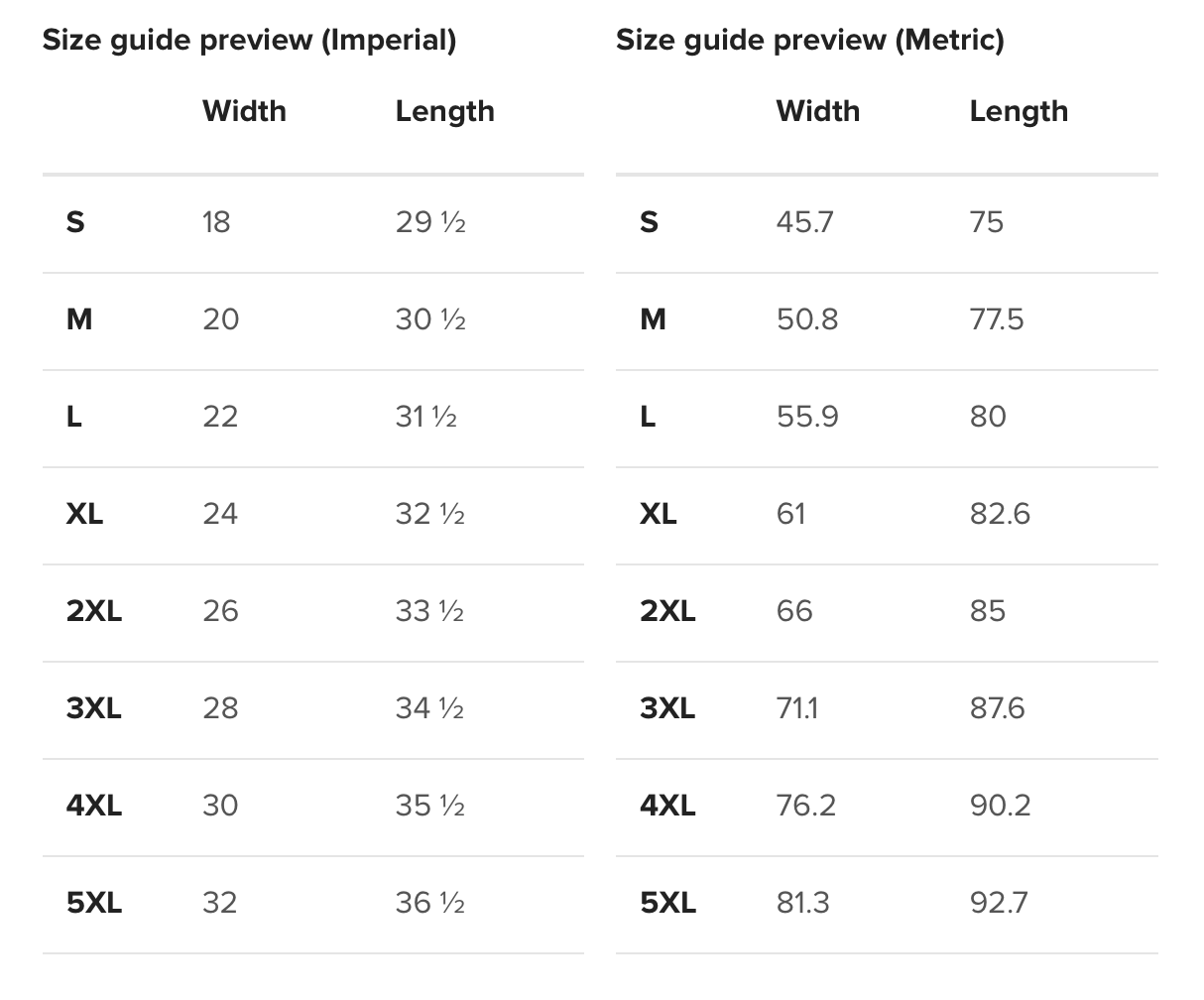 Size Guide