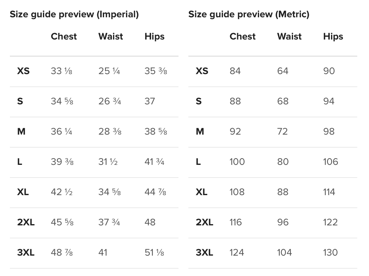 Size Guide