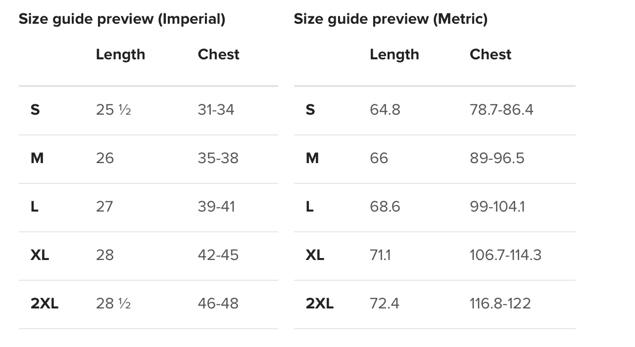 Size Guide